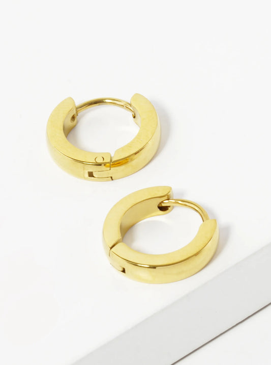 12mm Stainless Steel Huggie Hoop Earrings