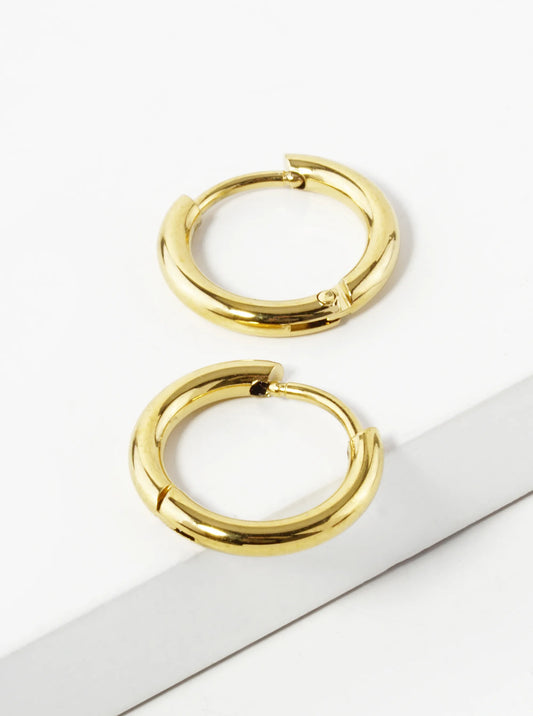12mm Stainless Steel Huggie Hoop Earrings