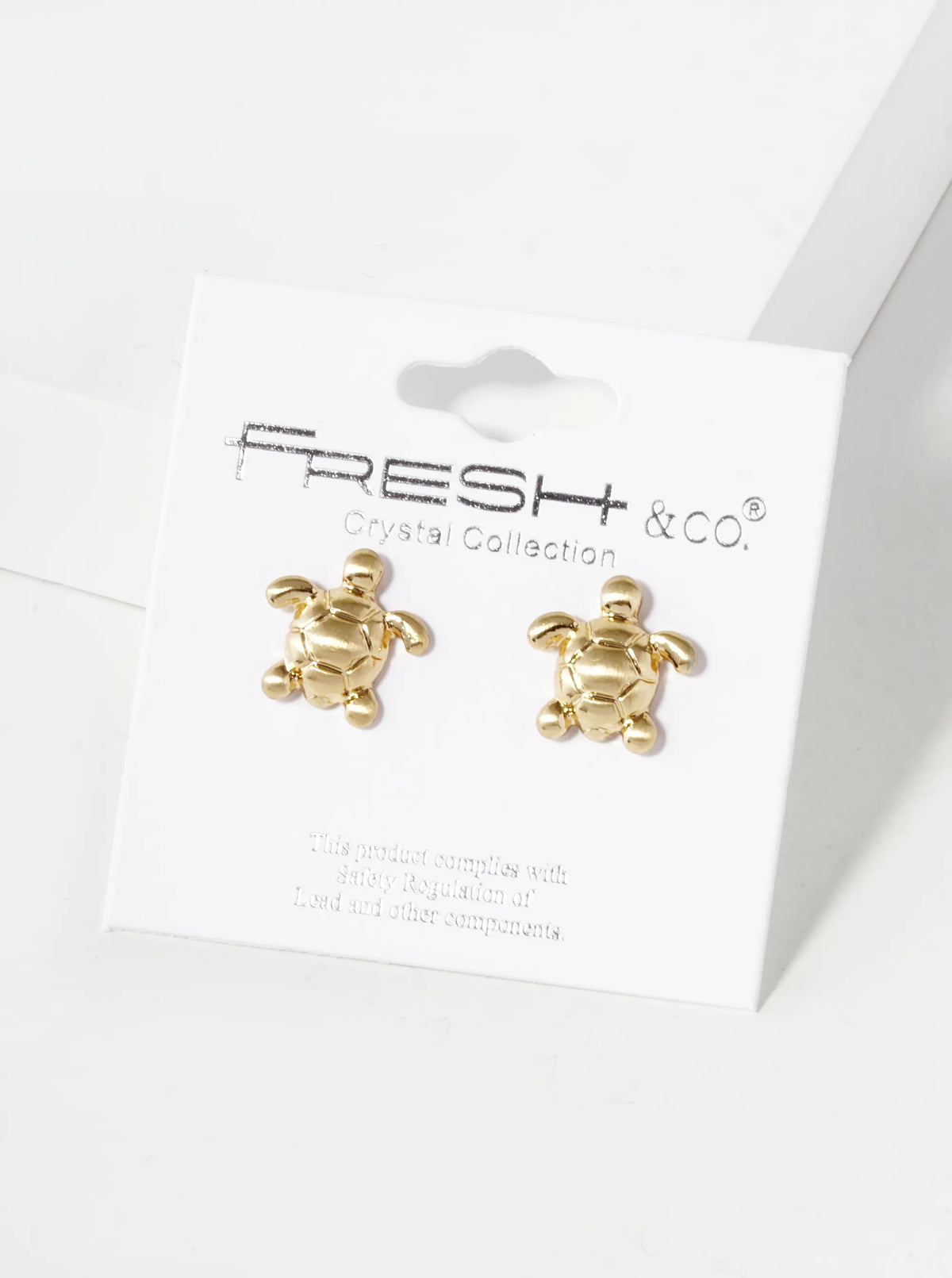 12mm Textured Puffy Turtle Stud Earrings