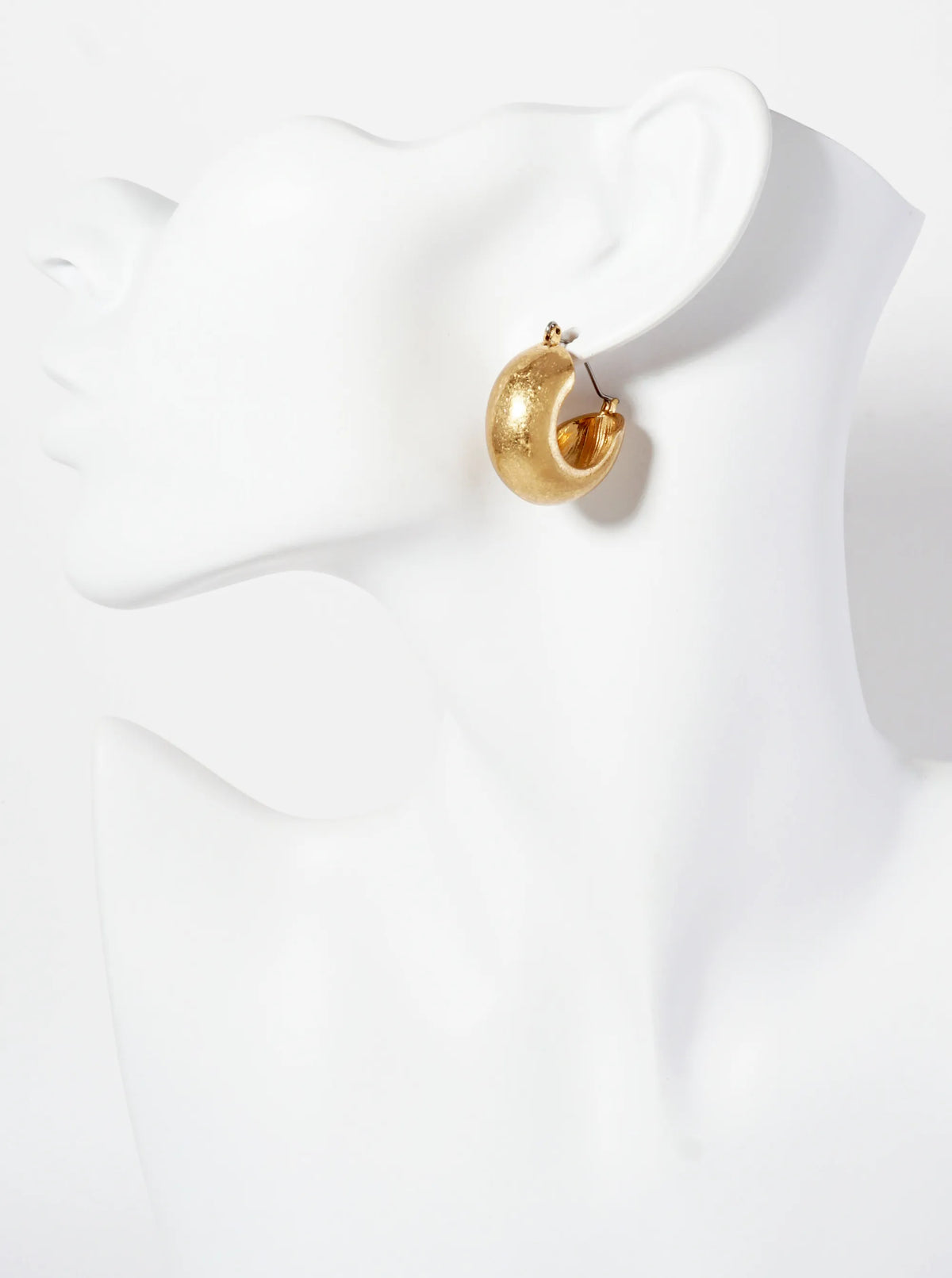 12mm Wide 25mm Latch-Back Hoop Earrings With-Titanium-Post