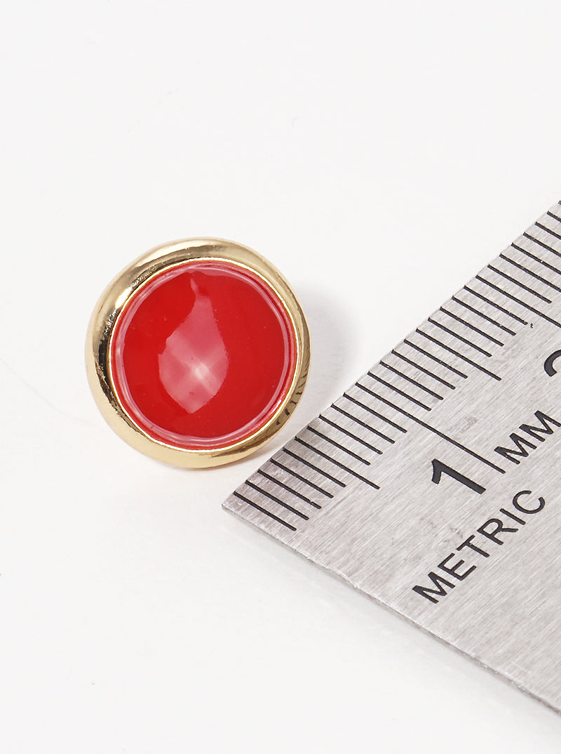 12mm Dainty Enamel Filled Round Post Stud Earrings