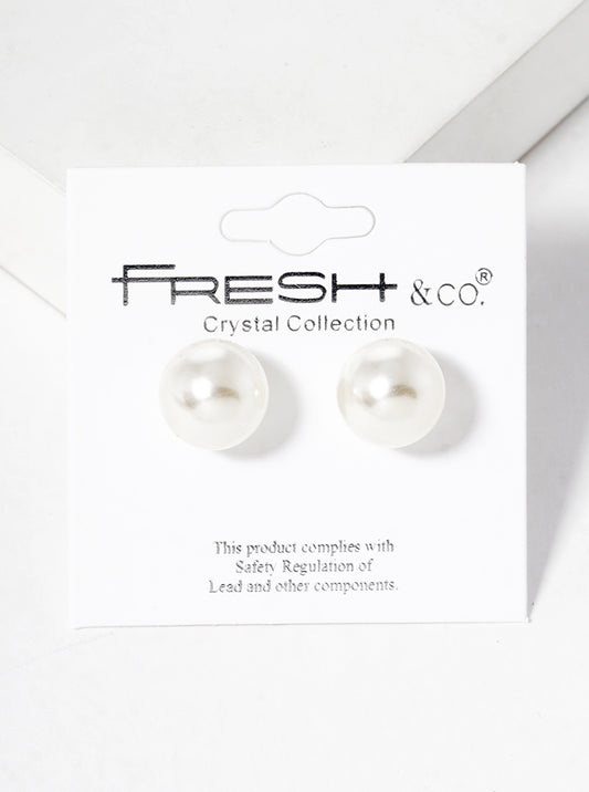 12mm Pearl Post Stud Earrings