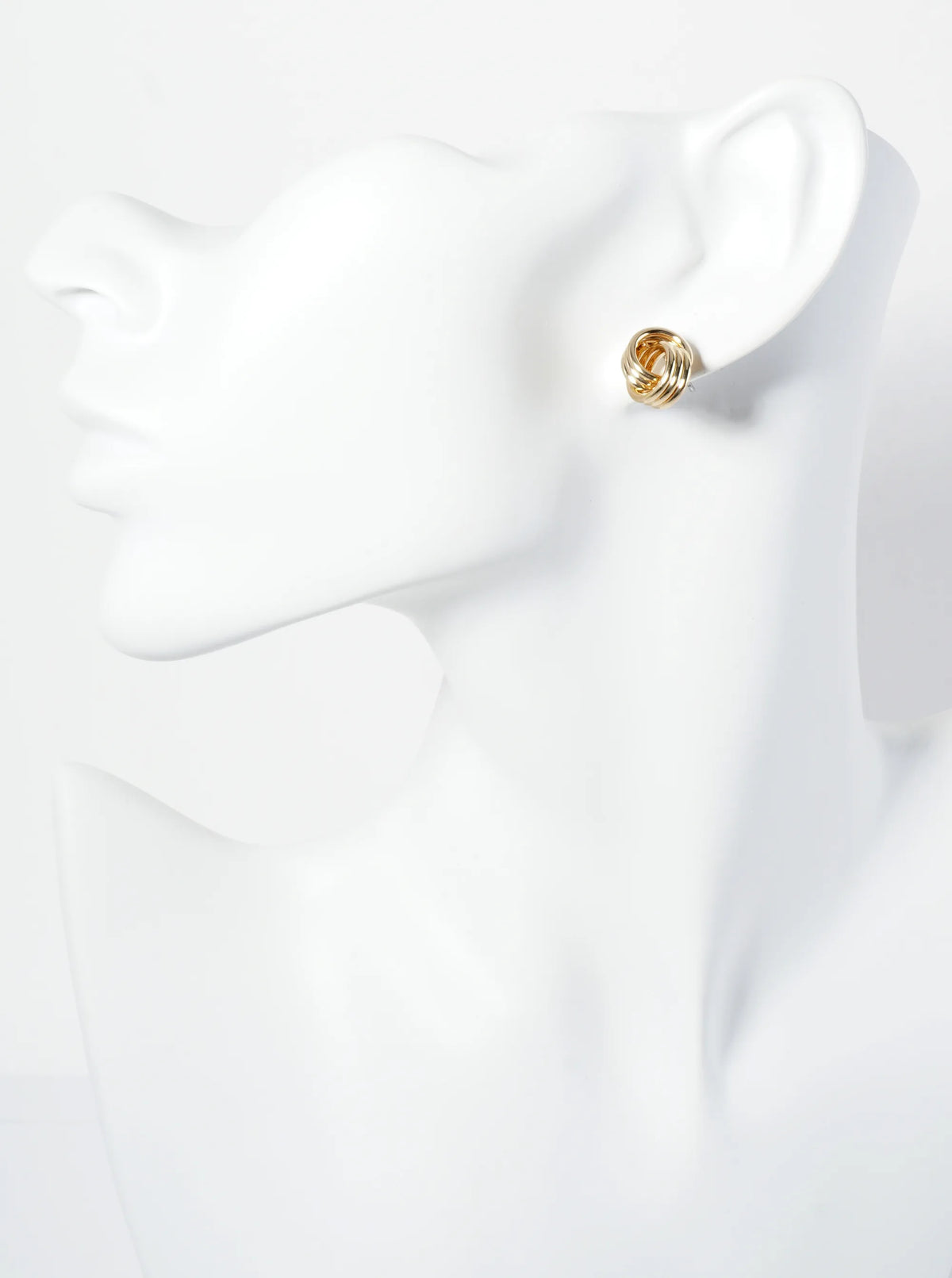 13mm Interlocking Two Circles Stud Earrings