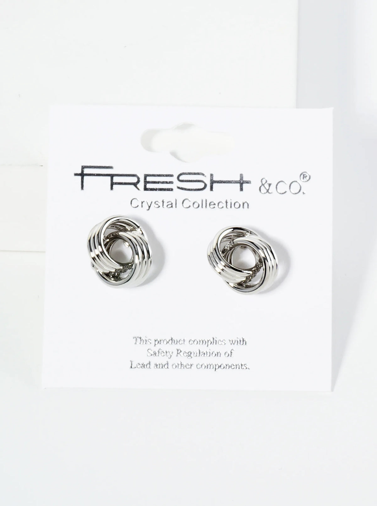 13mm Interlocking Two Circles Stud Earrings