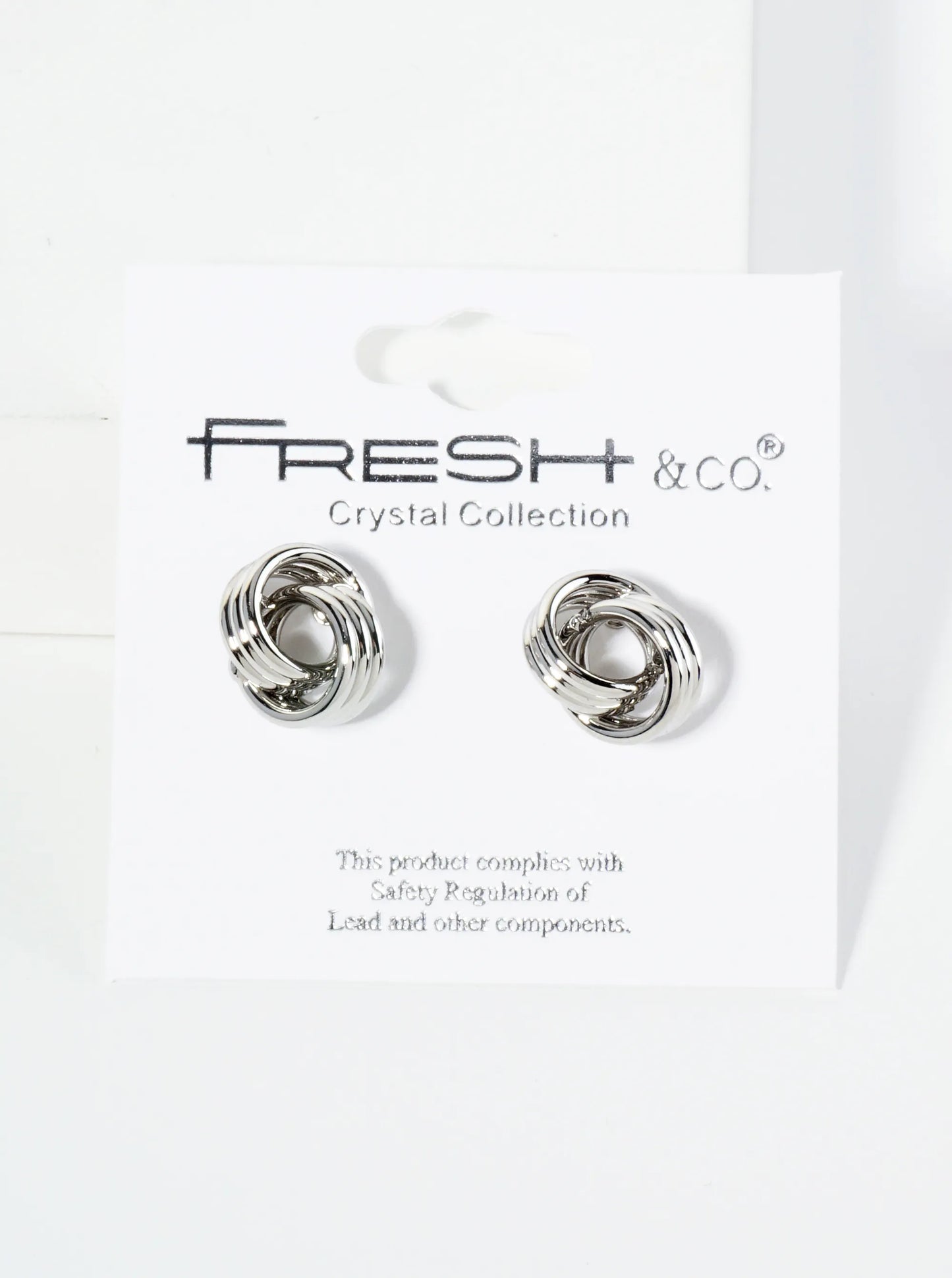 13mm Interlocking Two Circles Stud Earrings