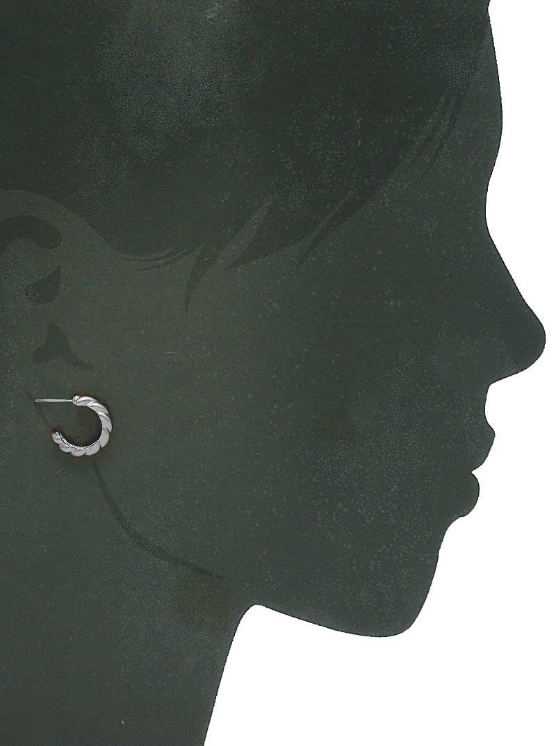 13mm Metal Ropelike Dainty Hoop Earrings