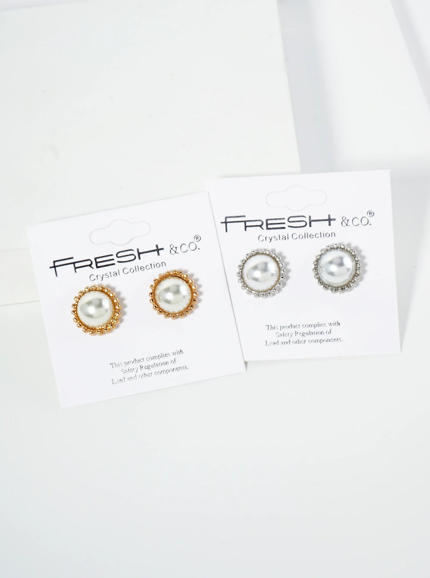 13mm Round Pearl Button Stud Earrings