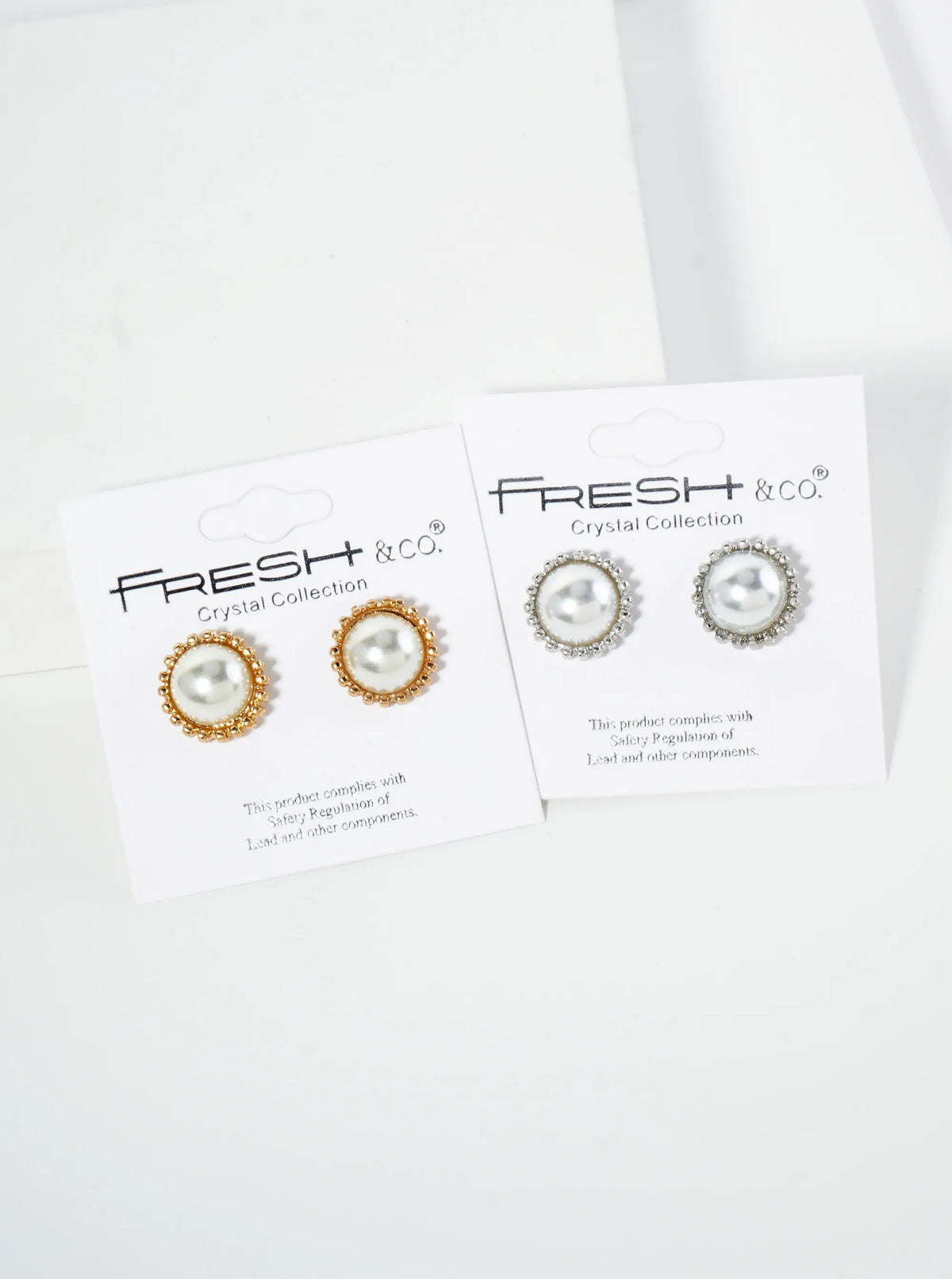 13mm Round Pearl Button Stud Earrings
