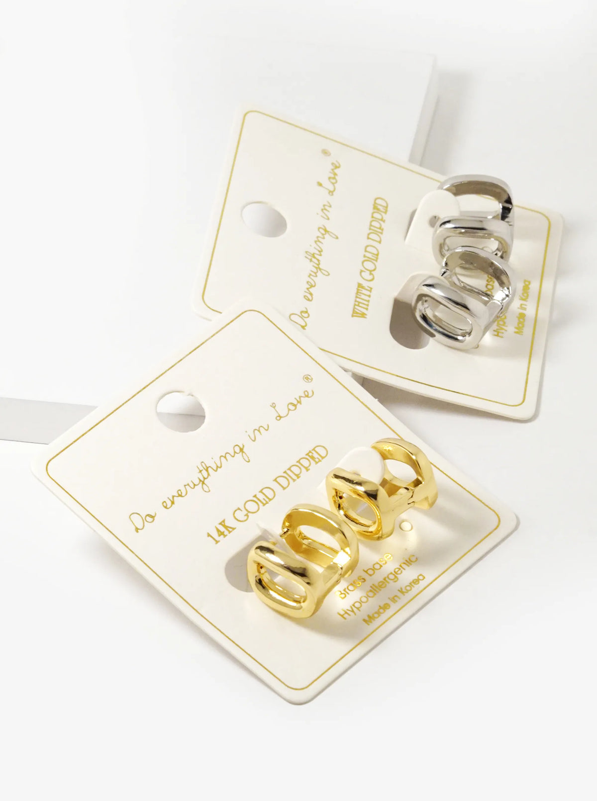 14K Gold Dipped 13mm Minimalist Huggie Hoop Earrings