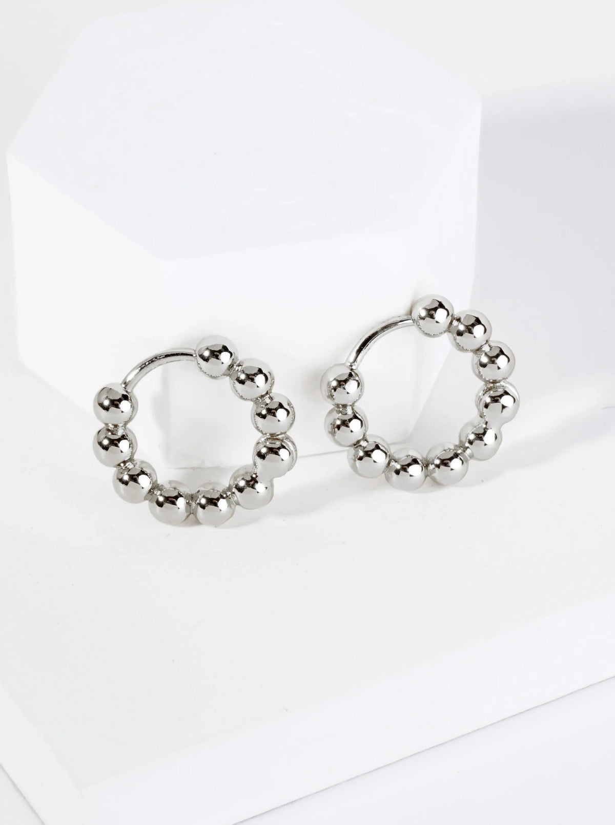 14K Gold Dipped 15mm Brass Ball Hoop Earrings