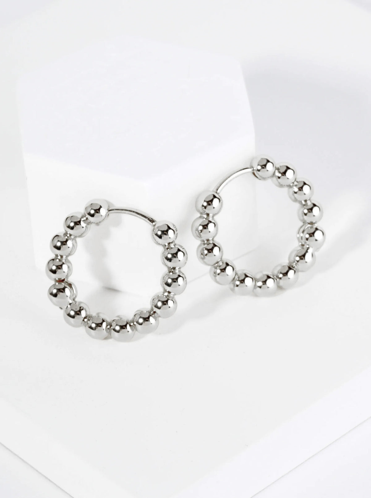 14K Gold Dipped 15mm Brass Ball Hoop Earrings