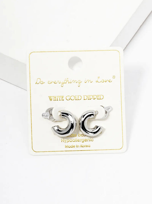 14K Gold Dipped 15mm Brass Bold Open Hoop Earrings