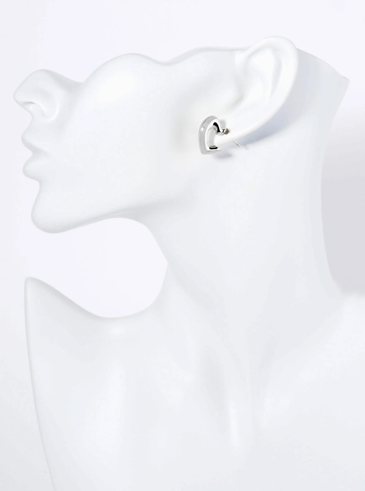 14K Gold Dipped 15mm Dainty Heart Hoop Earrings