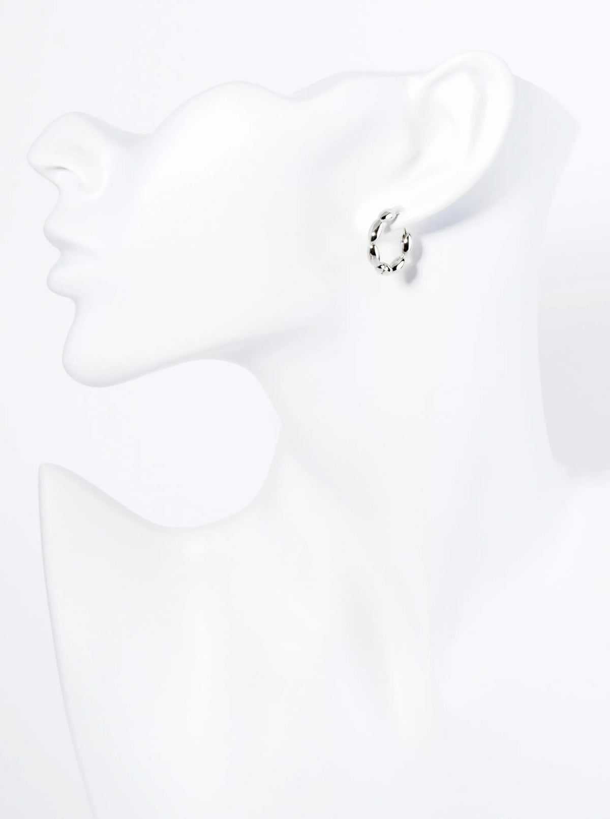 14K Gold Dipped 15mm Puffy Oval Huggie Hoop Earrings