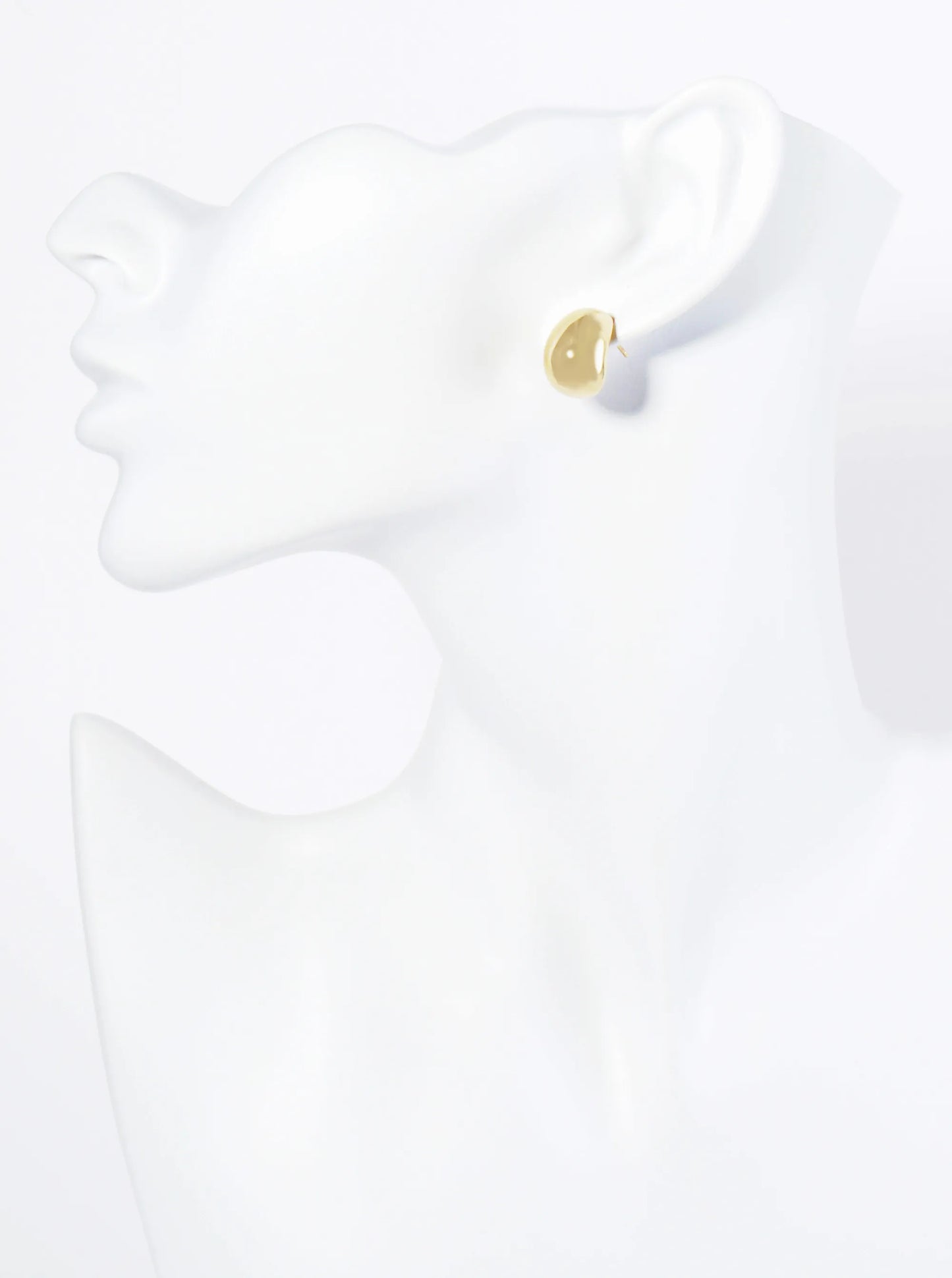 14K Gold Dipped 15mm Teardrop Stud Earrings
