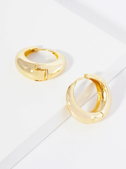 14K Gold Dipped 18mm Brass Hoop Earrings