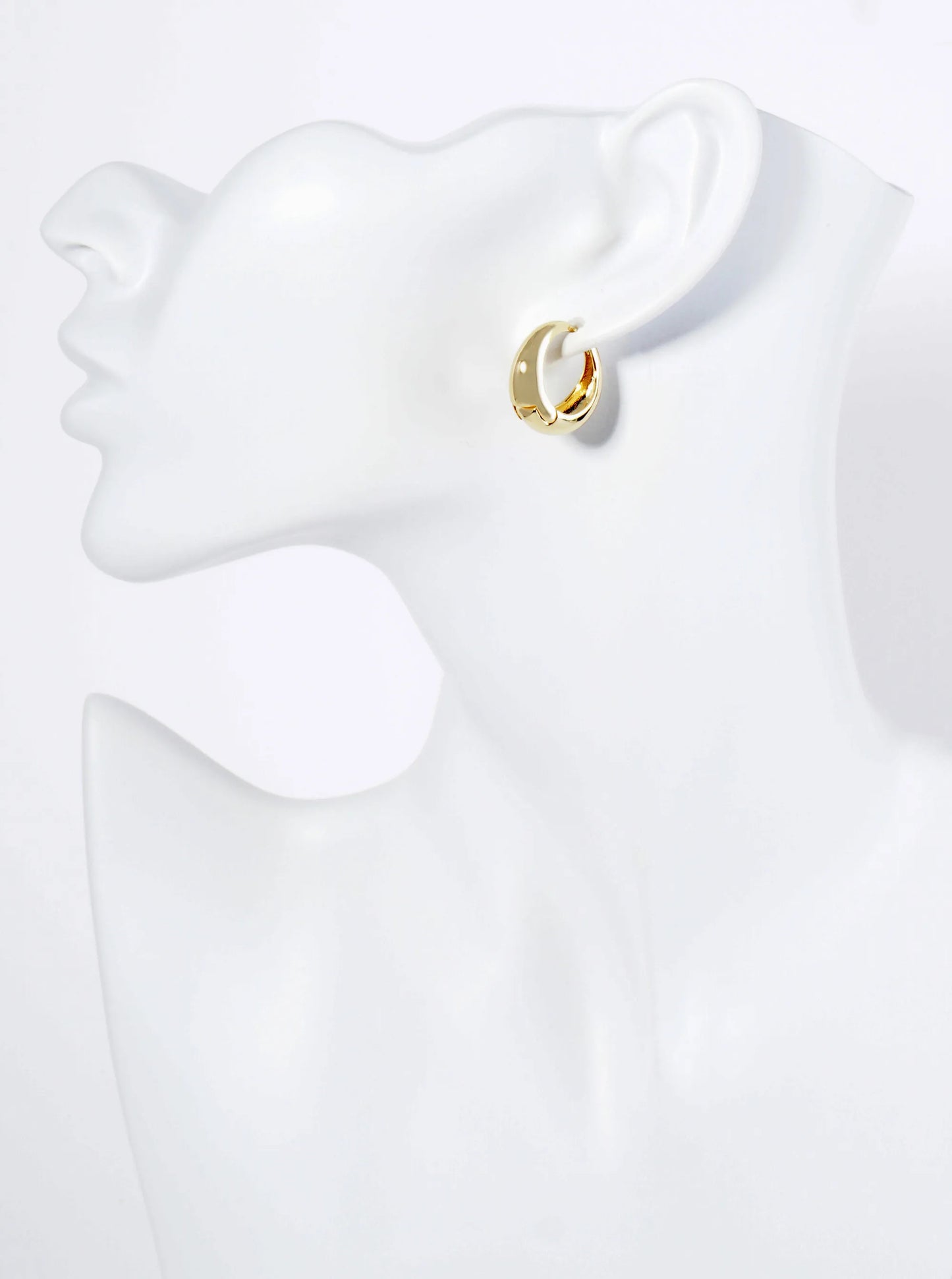 14K Gold Dipped 18mm Brass Hoop Earrings