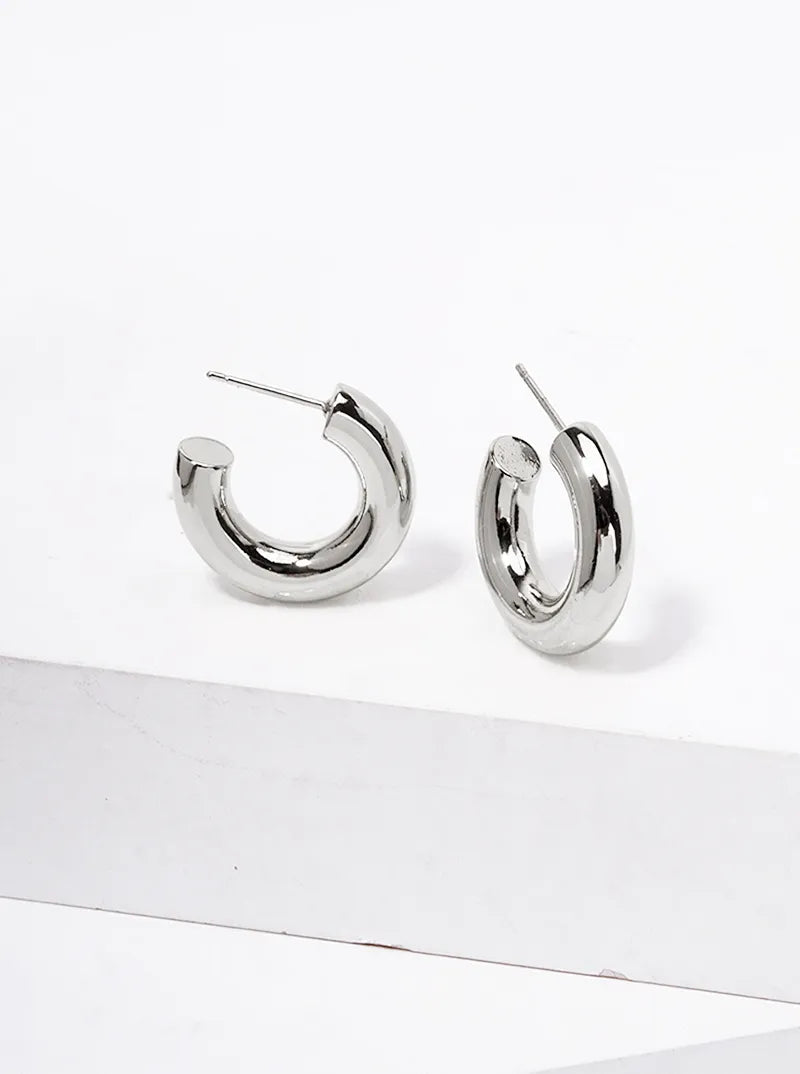 14K Gold Dipped 20mm Brass Bold Open Hoop Earrings