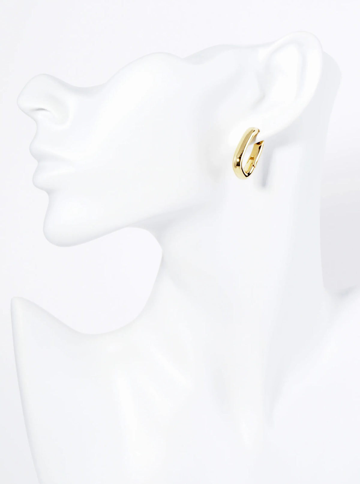 14K Gold Dipped 20mm Brass Huggie Hoop Earrings