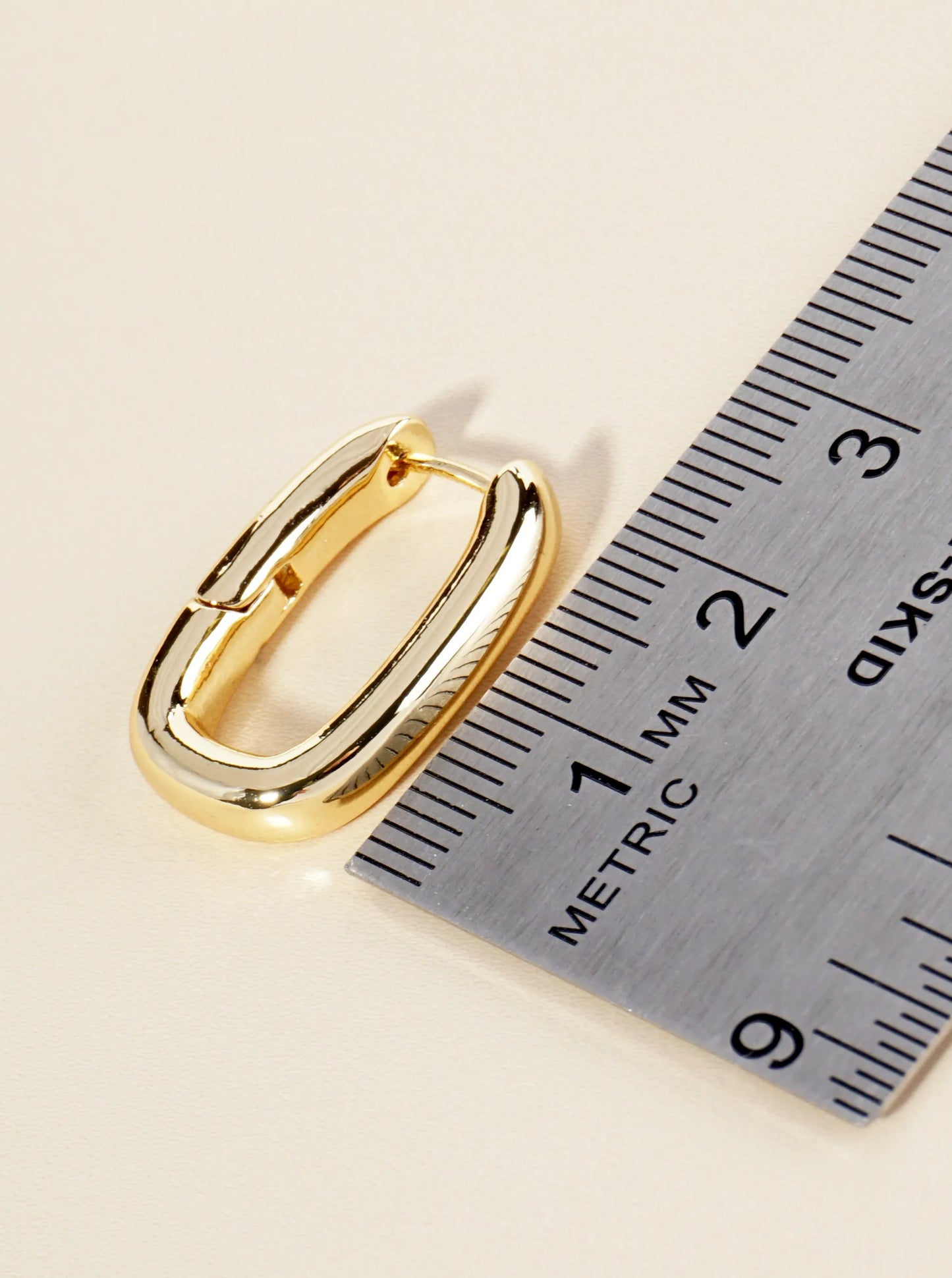 14K Gold Dipped 20mm Brass Huggie Hoop Earrings