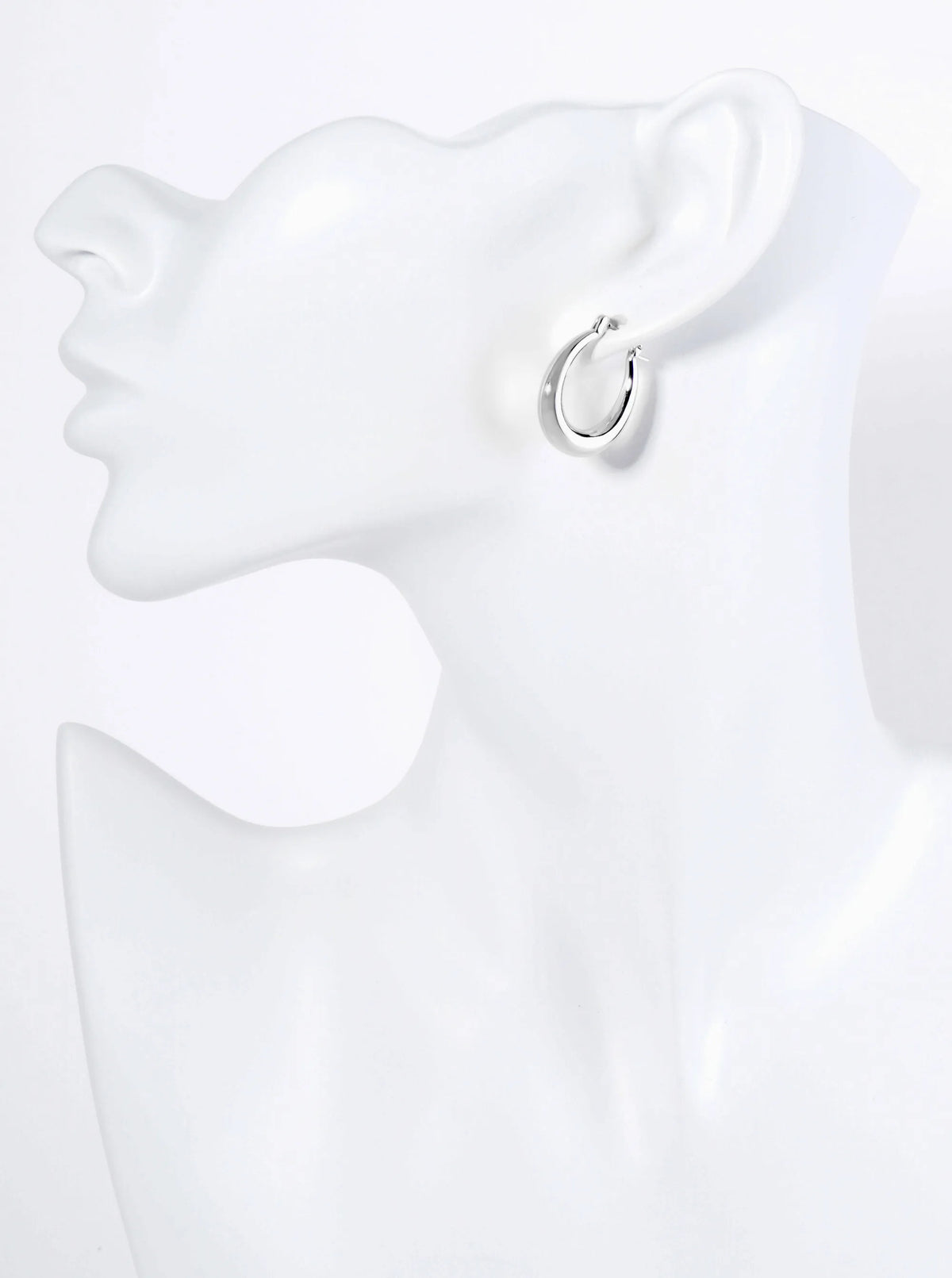 14K Gold Dipped 20mm Sleek Oval Hoop Earrings