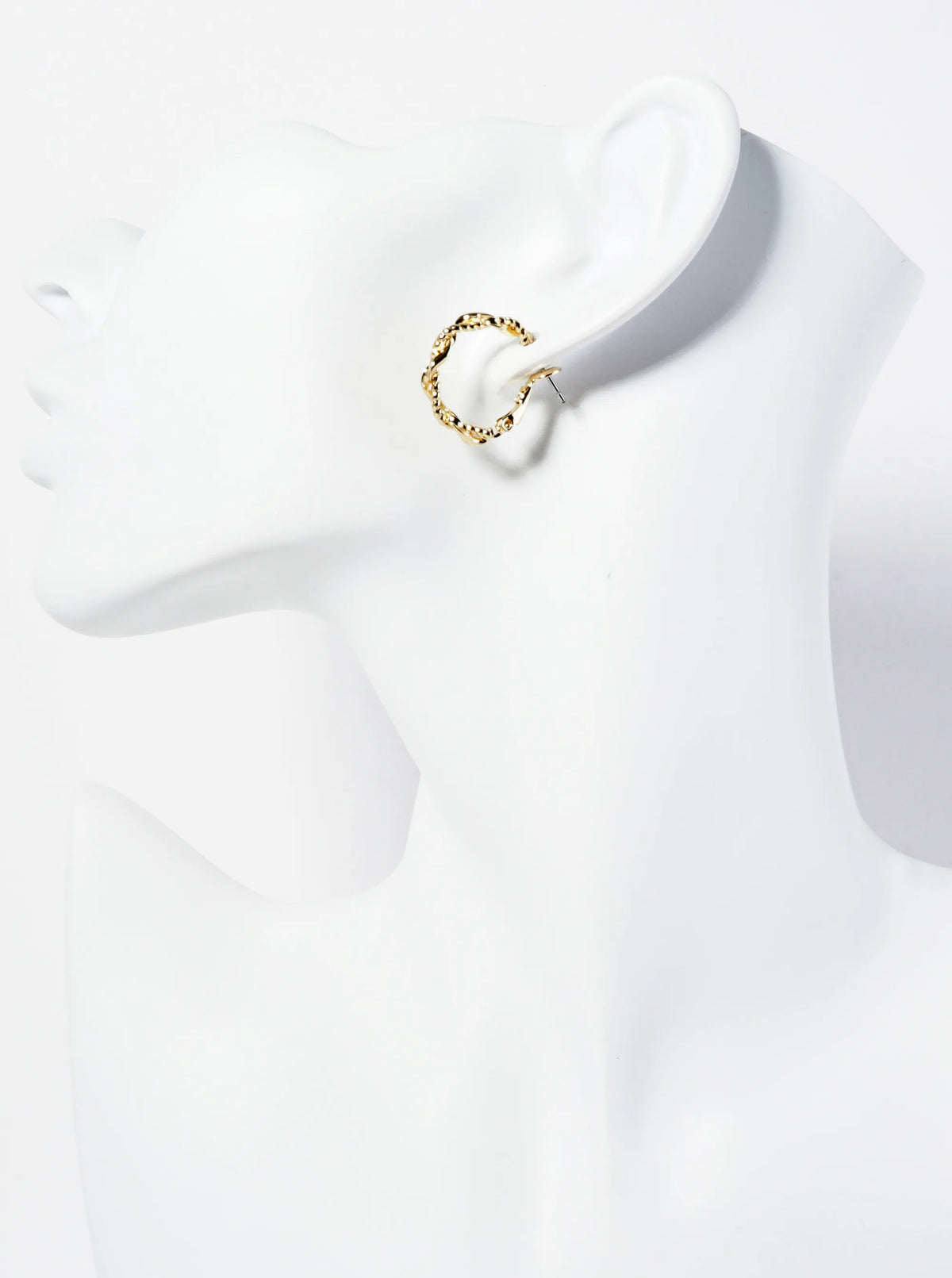 14K-Gold-Dipped 20mm Twist Latch-Back Hoop Earrings