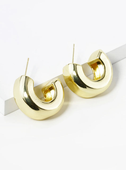 14K Gold Dipped 25mm Bold Open Hoop Earrings