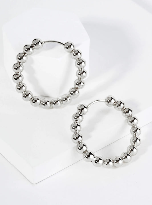 14K Gold Dipped 25mm Brass Ball Hoop Earrings