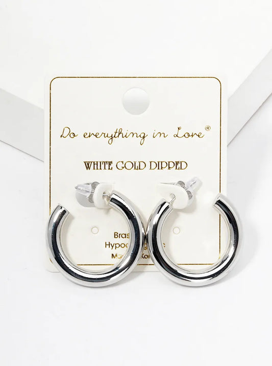 14K Gold Dipped 30mm Brass Bold Open Hoop Earrings