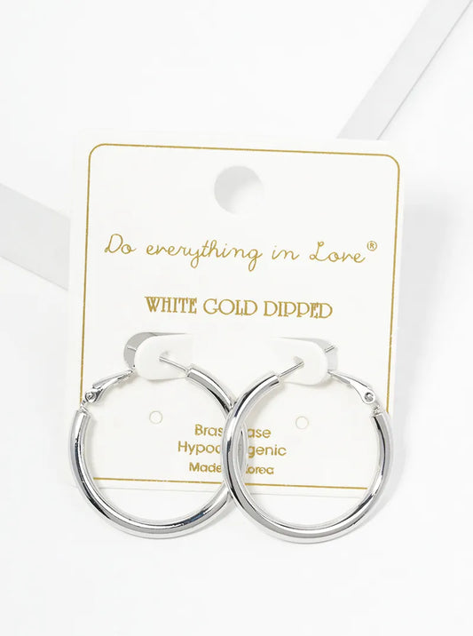 14K Gold Dipped 30mm Hinged Hoop Earrings