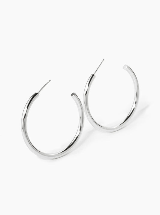 14K Gold Dipped 40mm Brass Open Hoop Earrings