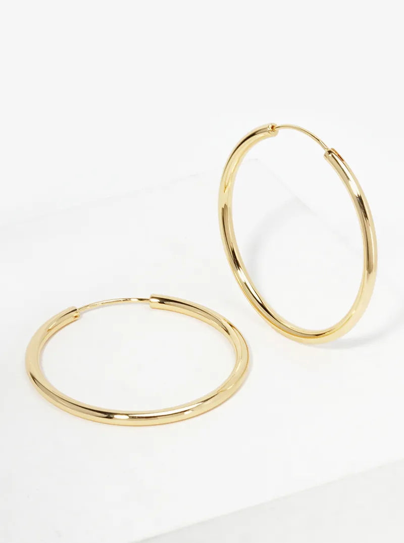 14K-Gold-Dipped 40mm Endless Hoop Earrings