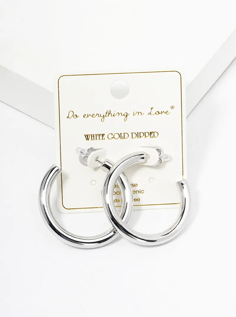 14K Gold Dipped 40mm Hollow Brass Bold Open Hoop Earrings
