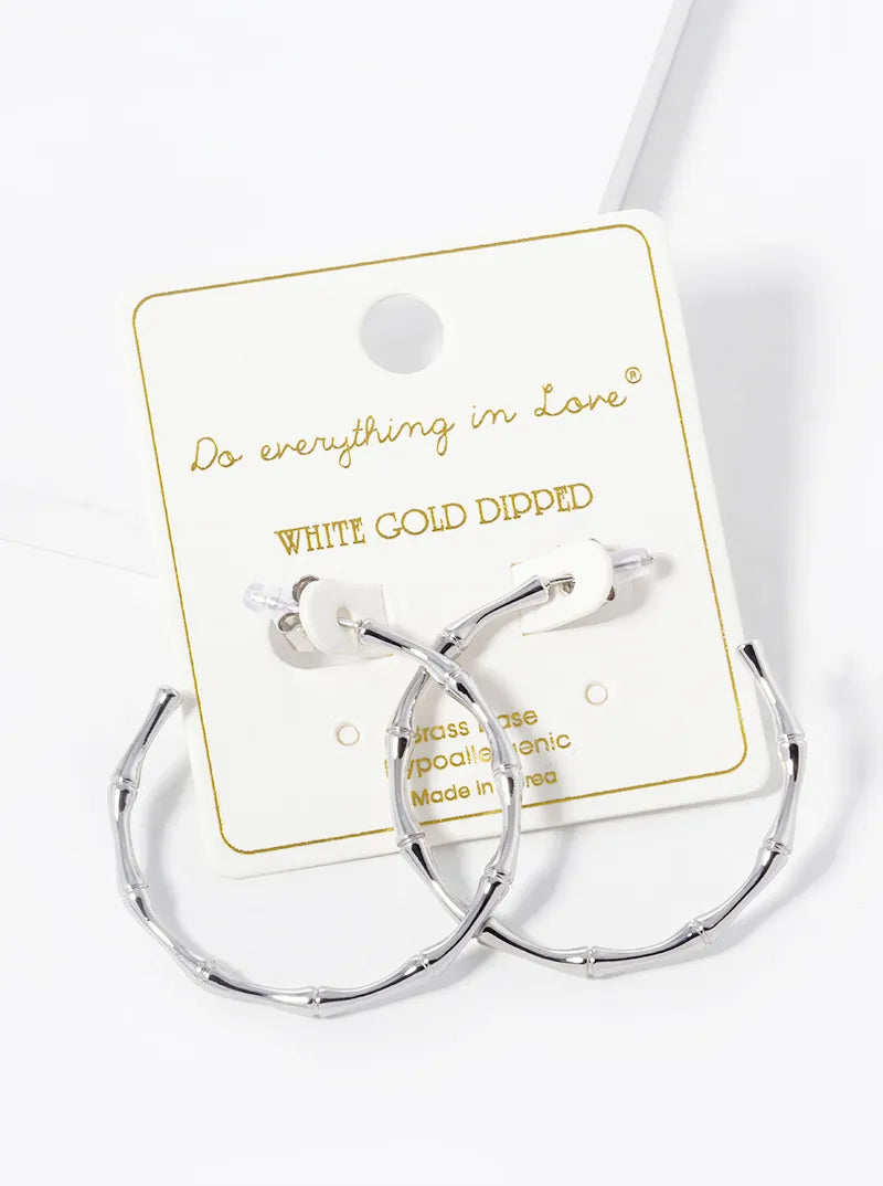 14K Gold Dipped 40mm Twig Open Hoop Earrings