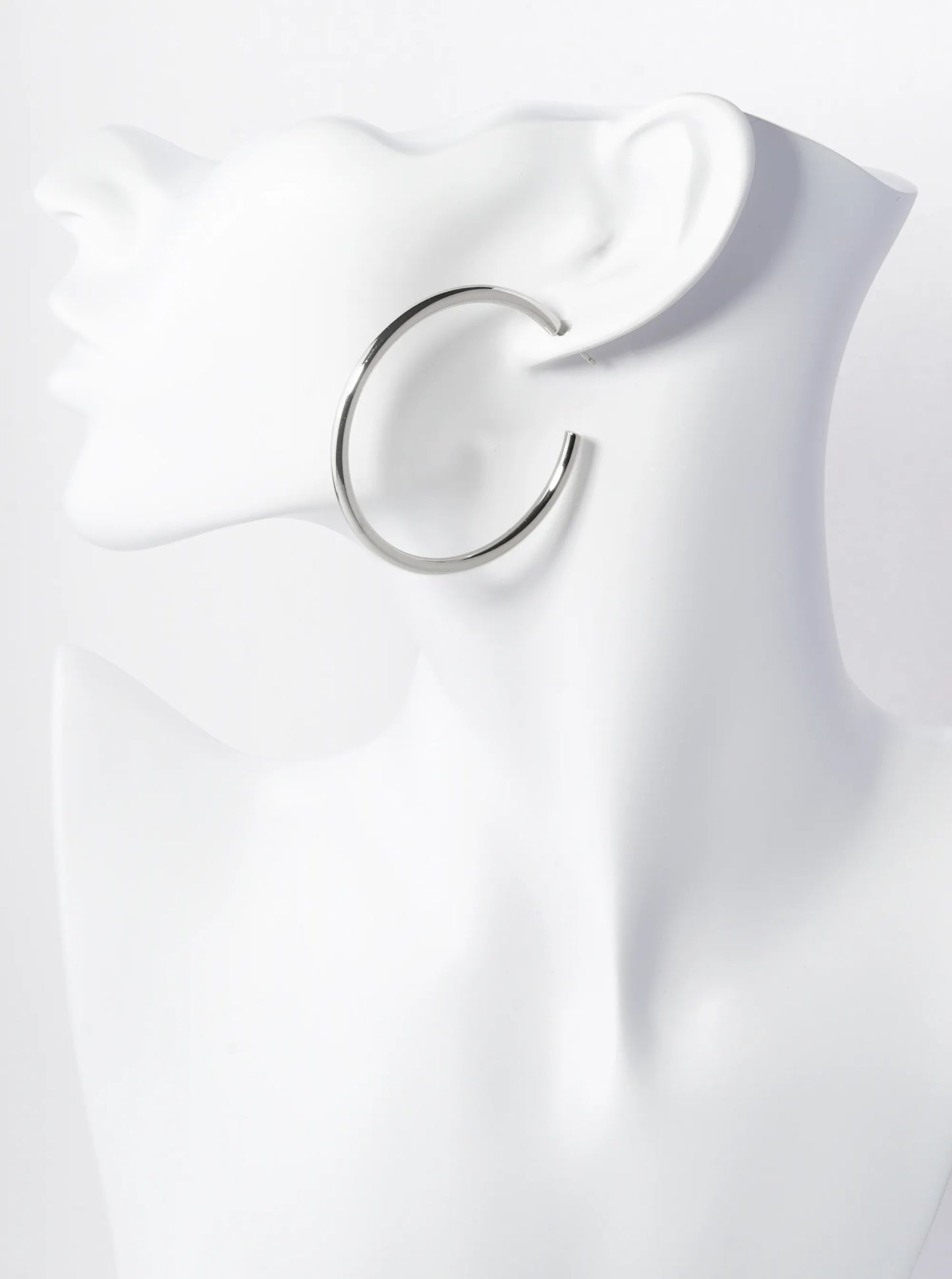 14K Gold Dipped 50mm Brass Open Hoop Earrings