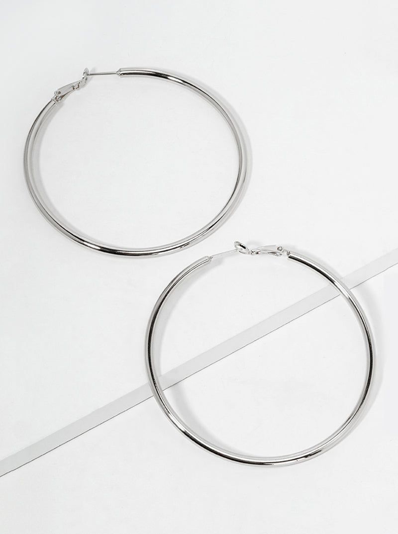 14K Gold Dipped 60mm Hinged Hoop Earrings