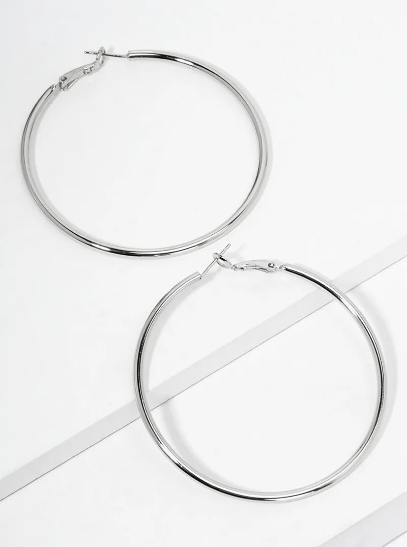 14K Gold Dipped 70mm Hinged Hoop Earrings