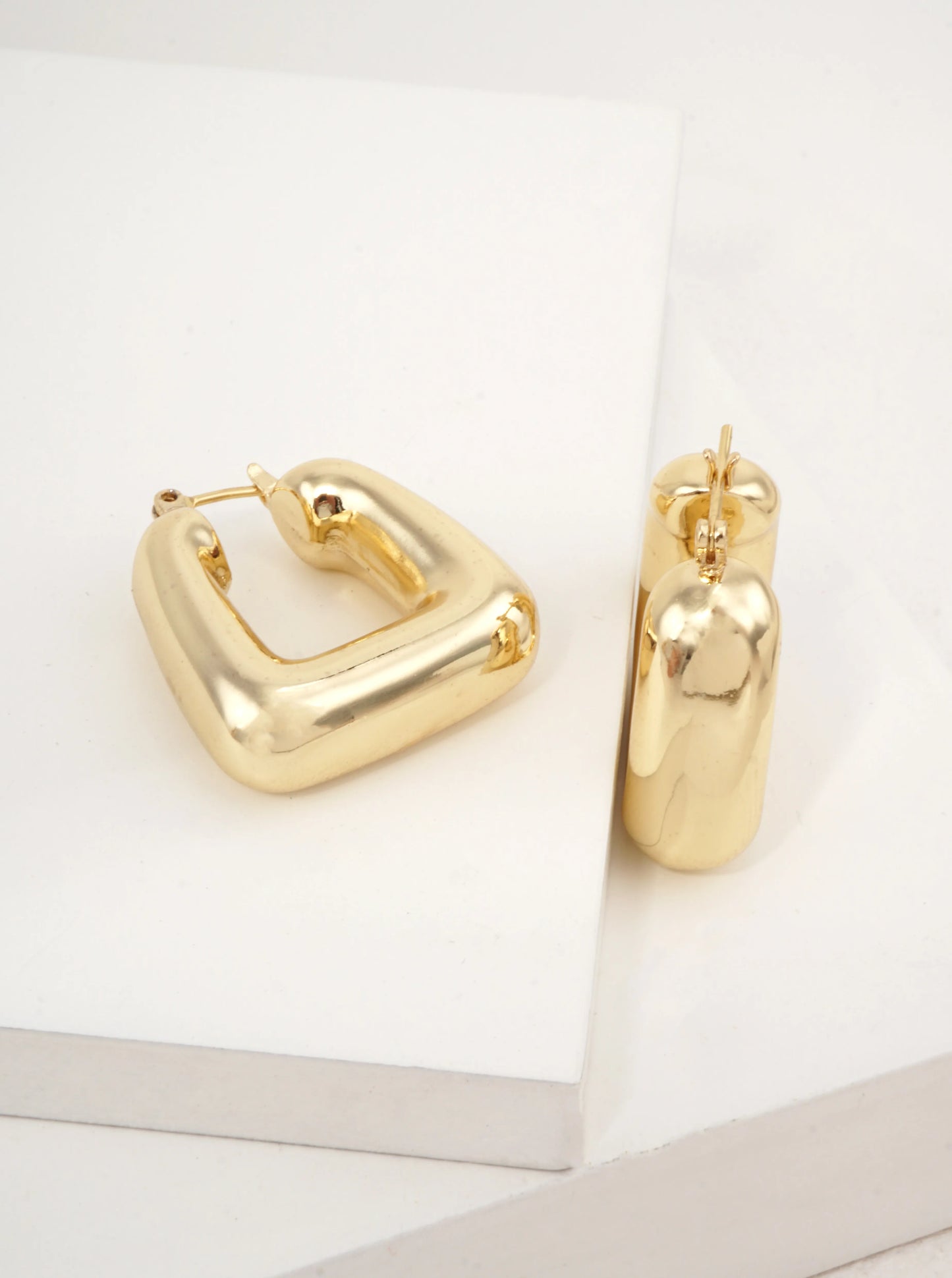 14K Gold-Dipped Bold Chunky Hoops