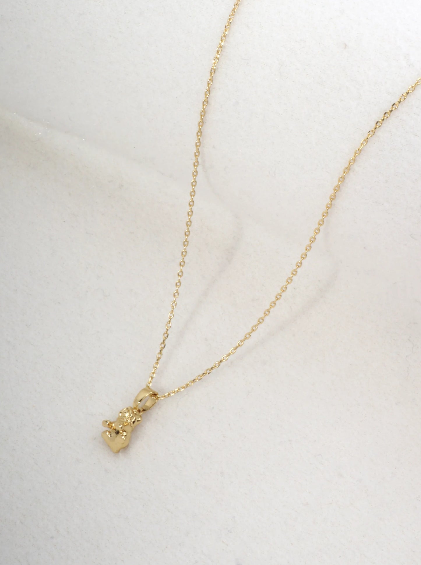 14K-Gold-Dipped Bulldog Pendant Necklace