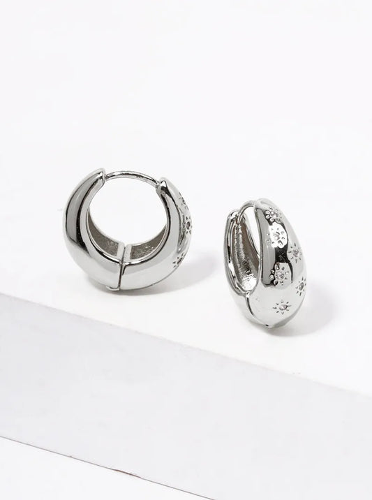 14K Gold Dipped CZ Pave 15mm Huggie Hoop Earrings