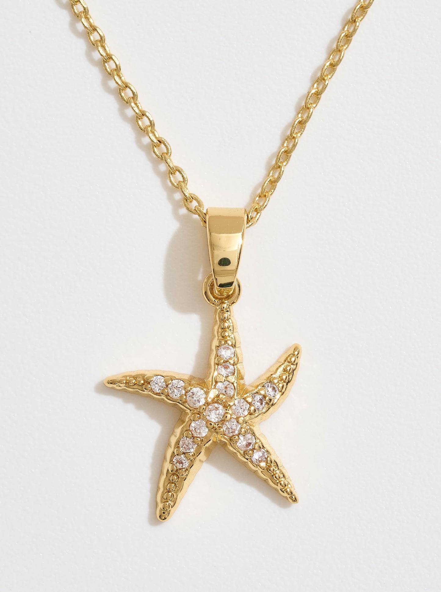 14K-Gold-Dipped CZ Starfish Necklace