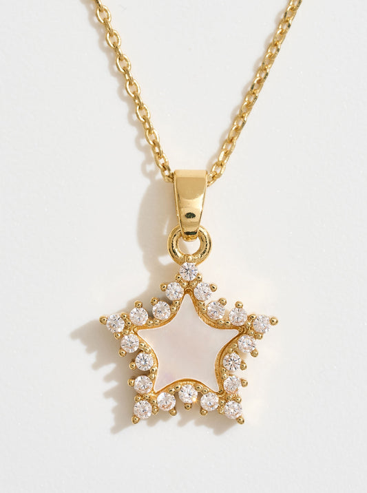 14K-Gold-Dipped Celestial Star Pendant Necklace
