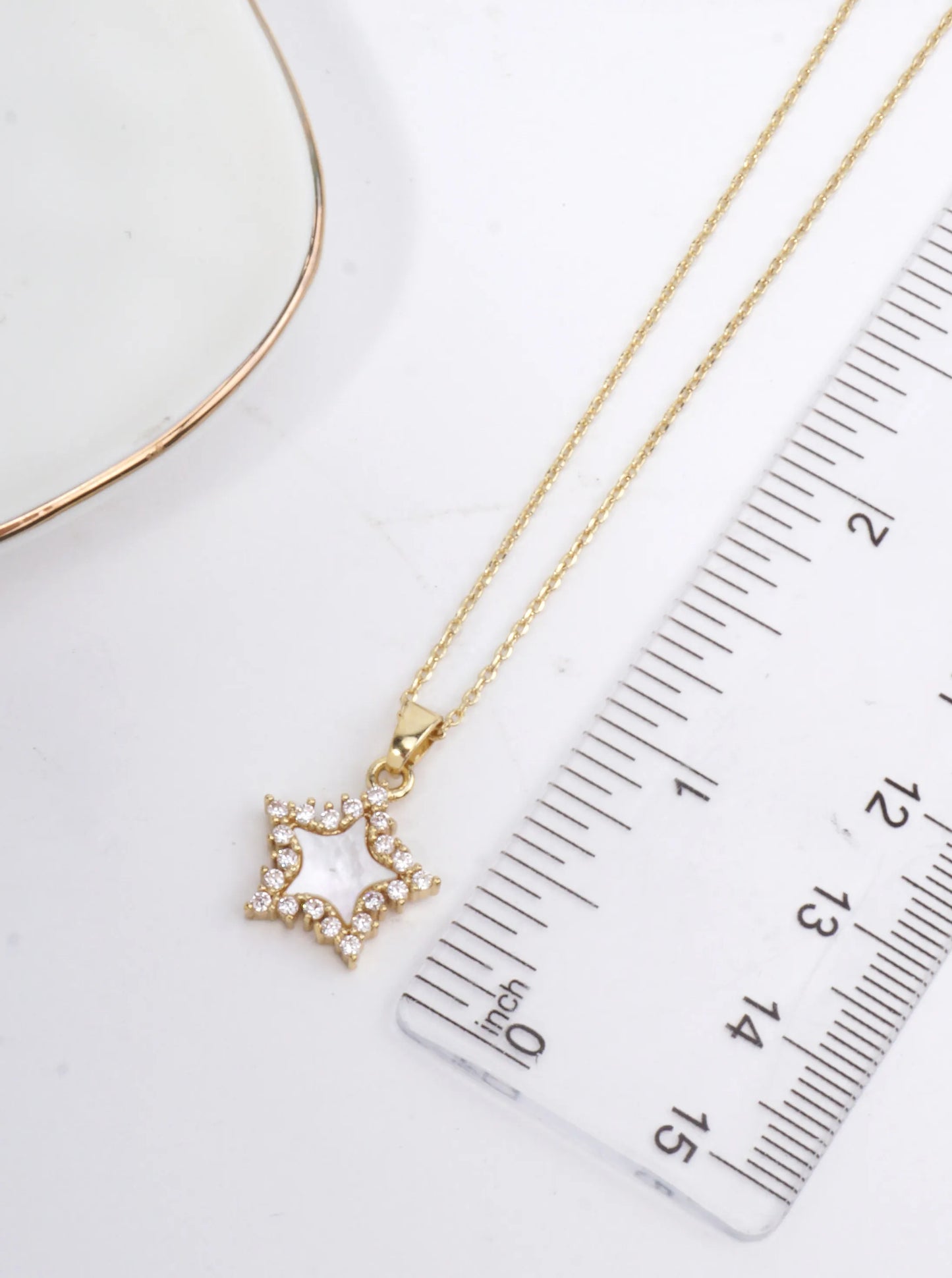 14K-Gold-Dipped Celestial Star Pendant Necklace