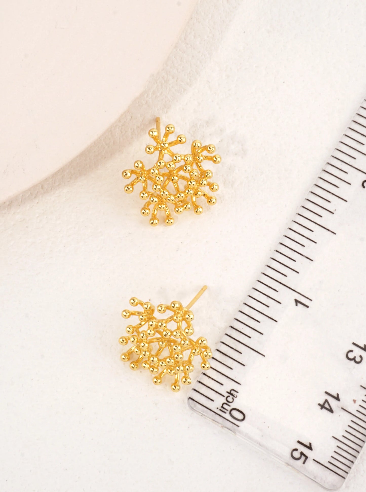 14K-Gold Dipped Celestial Starburst Stud Earrings