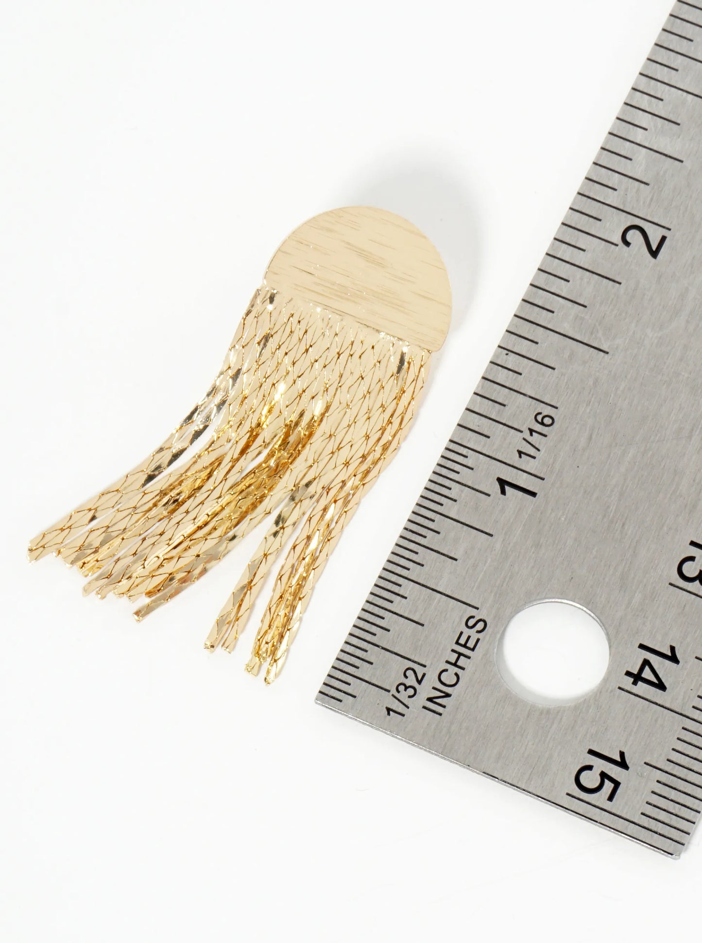 14K-Gold-Dipped Chain Drop Geometric Drop Earrings