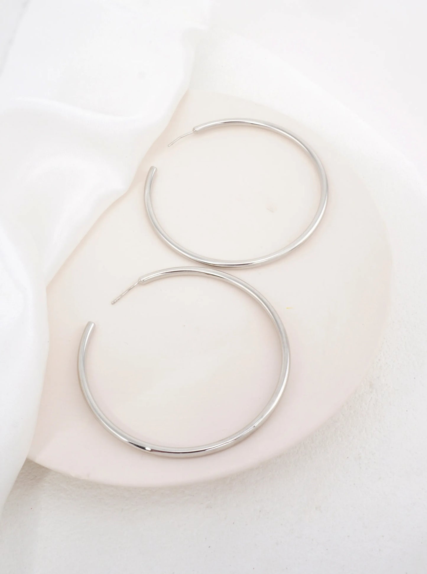 14K Gold-Dipped Classic Round Hoop Earrings 2.40in