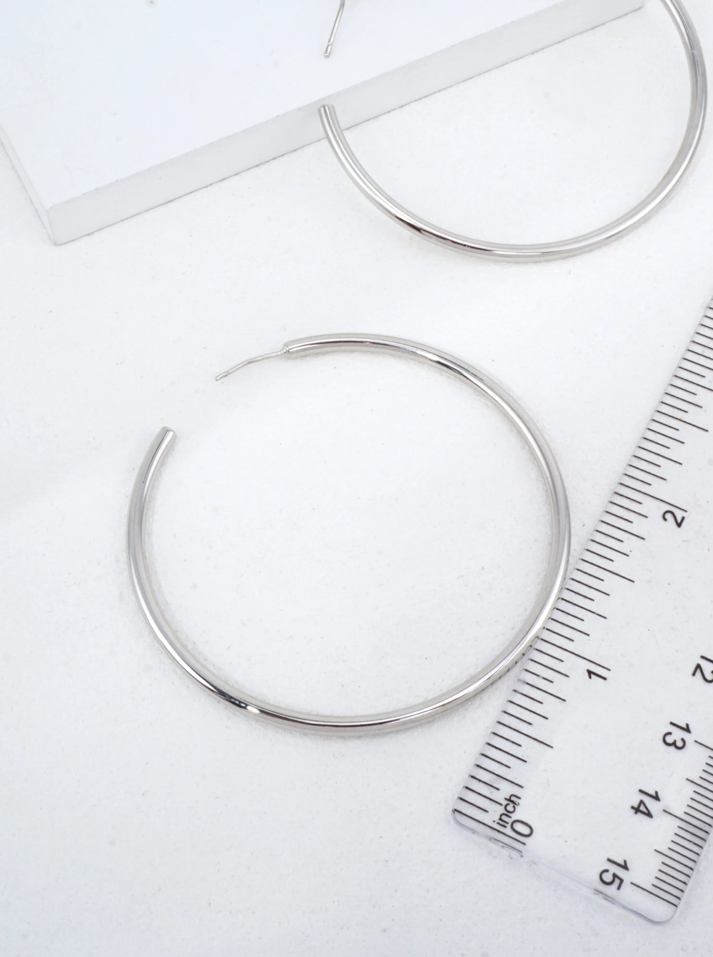 14K Gold-Dipped Classic Round Hoop Earrings 2.40in