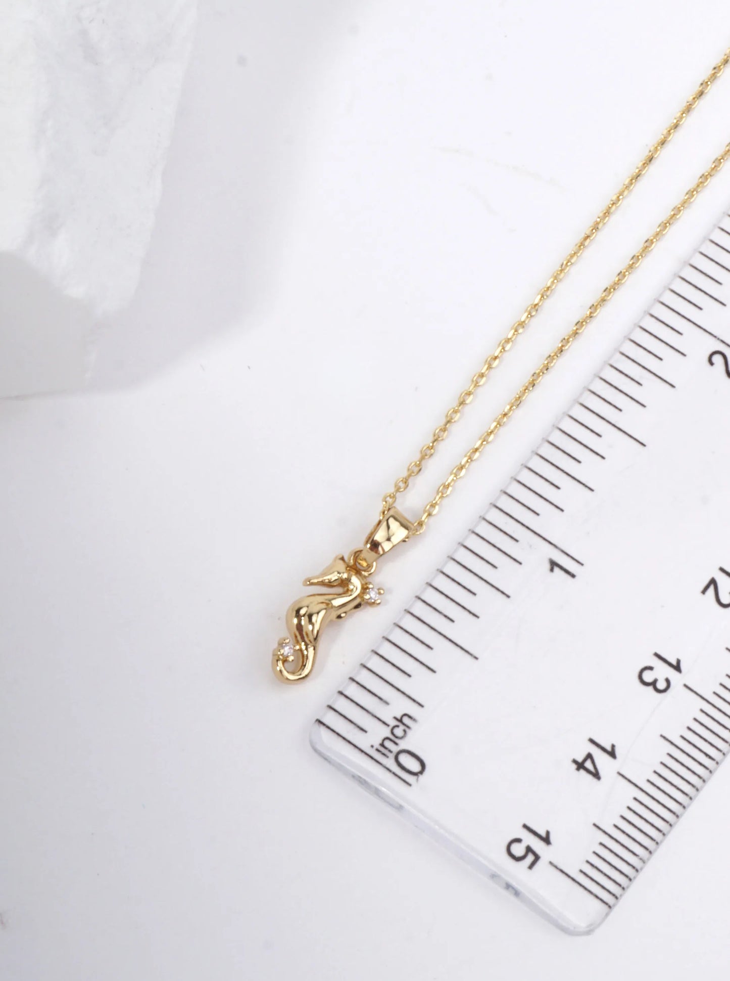 14K-Gold-Dipped Elegant Seahorse Pendant Necklace