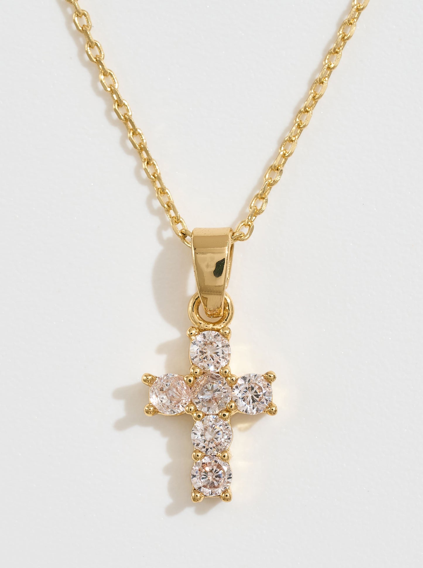14K-Gold-Dipped Faith Inspired CZ Cross Pendant