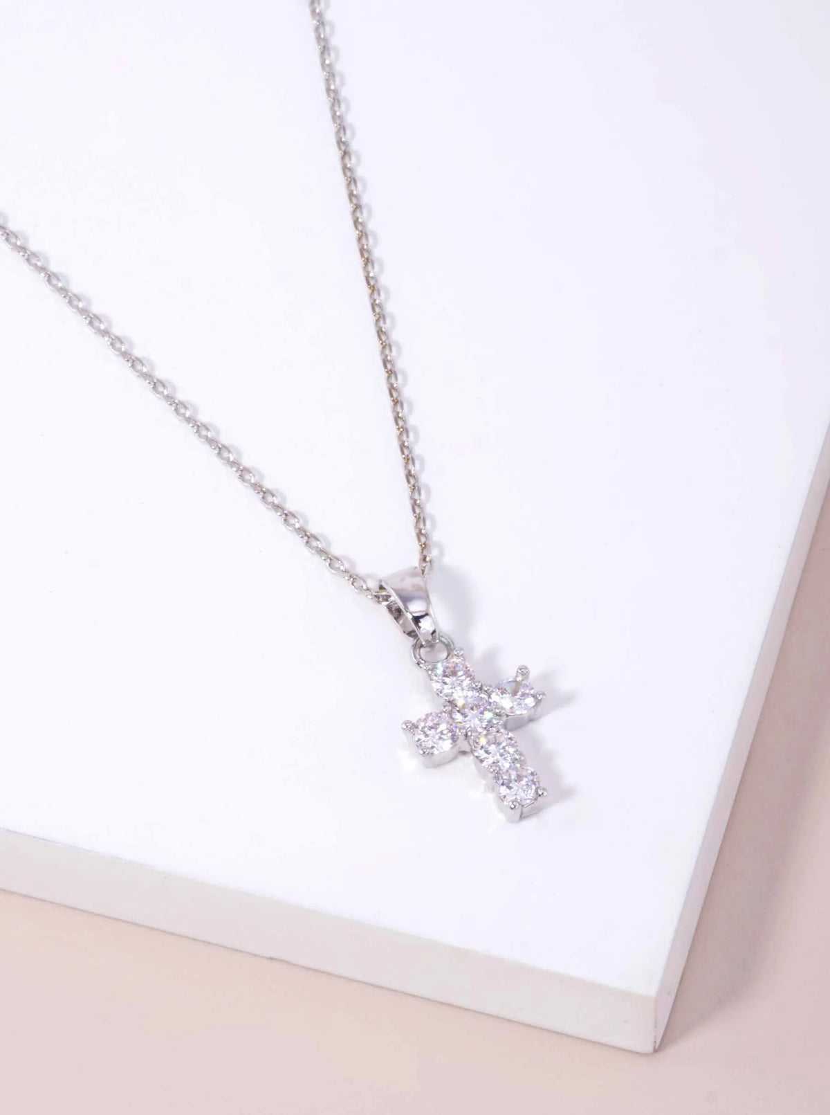 14K-Gold-Dipped Faith Inspired CZ Cross Pendant
